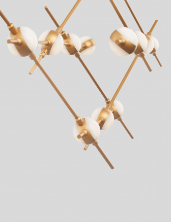 Lustra de lux aurie dimabila din metal Molecule 14 becuri, iluminare LED, 9180614 - Novaluce [3]