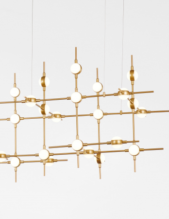 Lustra de lux aurie dimabila din metal Molecule 30 becuri, iluminare LED, 9180630 - Novaluce [5]