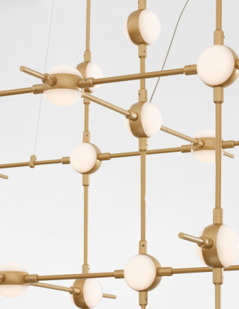 Lustra de lux aurie dimabila din metal Molecule 30 becuri, iluminare LED, 9180630 - Novaluce [4]