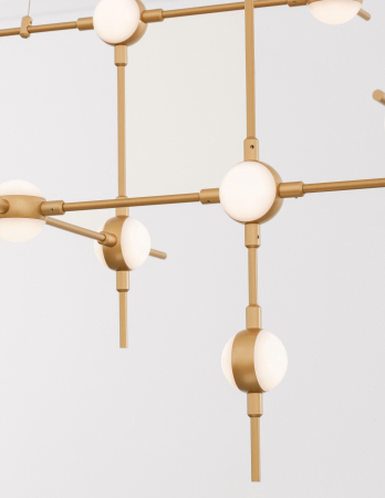Lustra de lux aurie dimabila din metal Molecule 30 becuri, iluminare LED, 9180630 - Novaluce [3]