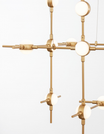 Lustra de lux aurie dimabila din metal Molecule 30 becuri, iluminare LED, 9180630 - Novaluce [1]