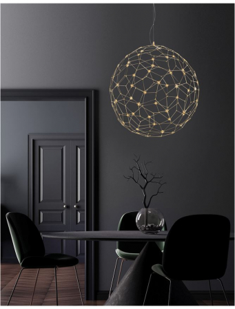 Lustra de lux aurie forma glob Roselle 40/60/80 cm, iluminare LED, metal, 9288080 - Novaluce [11]