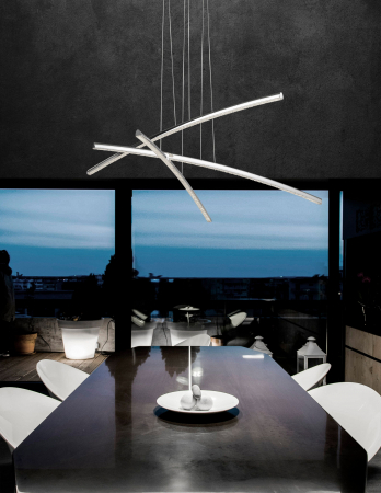 Lustra de lux crom cu cristale Gisselle 90 cm, iluminare LED 3 piese, 81007601 - Novaluce [3]
