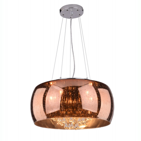 Lustre - Lustra de lux design modern Hilmar 50x50 cm finisaj cupru cu cristale, metal si sticla, AZ 1646 - Azzardo