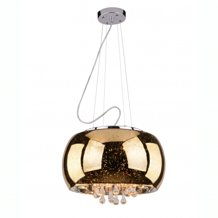 Lustre - Lustra de lux aurie Hilmar Gold 50x50 cm, design modern cu cristale, metal si sticla, AZ 1647 - Azzardo