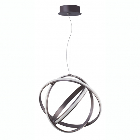 Lustre - Lustra de lux dimabila glob cercuri LED Niraj Ø50/70 cm, negru purpuriu, 9365012 - Novaluce