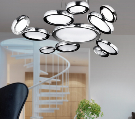 Lustra de lux moderna LED Sinika 83,5 cm, metal crom, AZ 1786 - Azzardo [2]