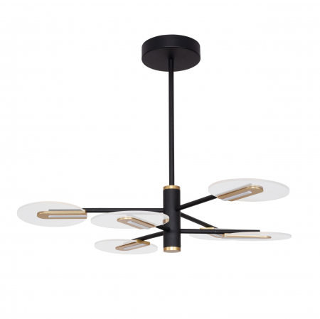 Lustre - Lustra de lux moderna Tekla auriu cu negru, iluminare LED 42W, 9545406 - Novaluce