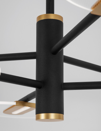 Lustra de lux moderna Tekla auriu cu negru, iluminare LED 42W, 9545406 - Novaluce [3]