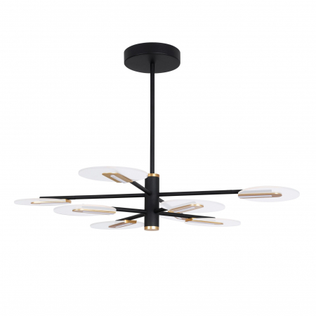 Lustre - Lustra de lux moderna Tekla auriu cu negru, iluminare LED 56W, 9545408 - Novaluce