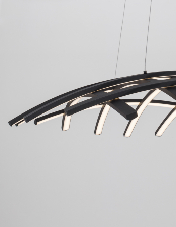 Lustra de lux neagra Basket 81 cm stil modern, iluminare LED dimabila, 9848138 - Novaluce [1]