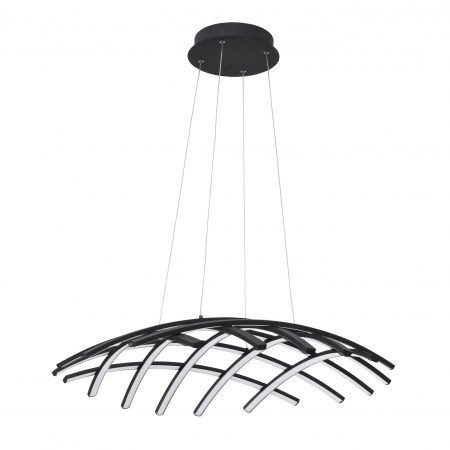 Lustre - Lustra de lux neagra Basket 81 cm stil modern, iluminare LED dimabila, 9848138 - Novaluce