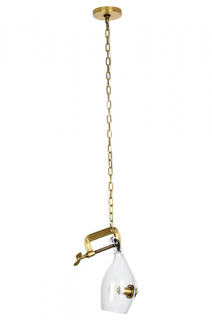 Lustra design extravagant Guto 20x44 cm, metal auriu/sticla, MD10961-1S.BRASS - King [2]