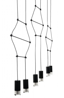 Lustra design industrial Frame III cu 6 becuri LED, cabluri, JD0032-6P - King [2]