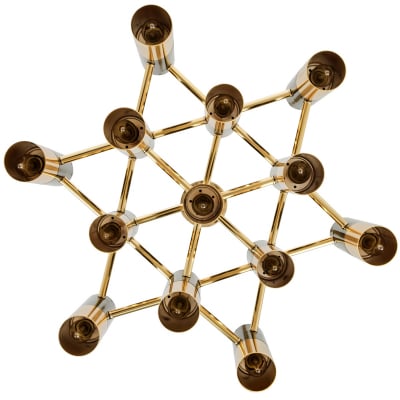 Lustra design lux Bara 60x60 cm, negru lucios/metal auriu, DW-d0035-13P - King [7]