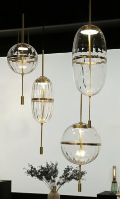 Lustra design lux Murillo Ball in forma de glob, sticla/suport auriu, MD12001-1Y-300 - King [2]
