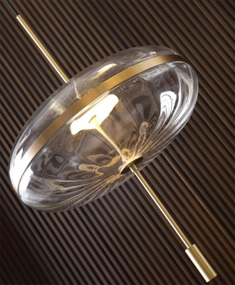 Lustra design lux Murillo Plate in forma de glob, sticla/suport auriu, MD12001-1-360 - King [2]