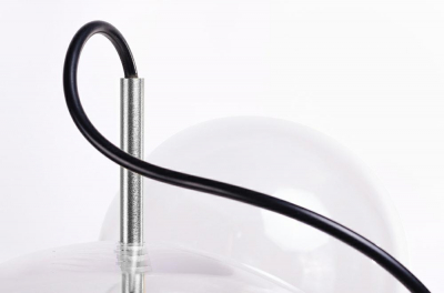 Lustra bule transparente sticla Bubble Premium 4 aurie/argintie, iluminare LED, design modern, XCP9148-1A - King [9]