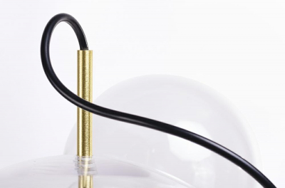 Lustra bule transparente sticla Bubble Premium 4 aurie/argintie, iluminare LED, design modern, XCP9148-1A - King [3]