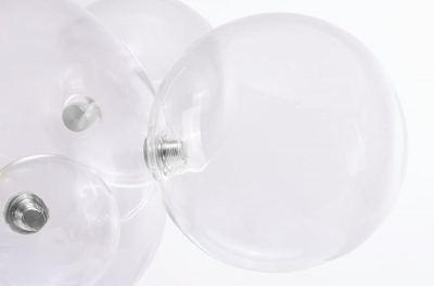 Lustra aurie/argintie cu globuri sticla Bubble Premium 6, iluminare LED, design lux, XCP9148-1B - King [4]