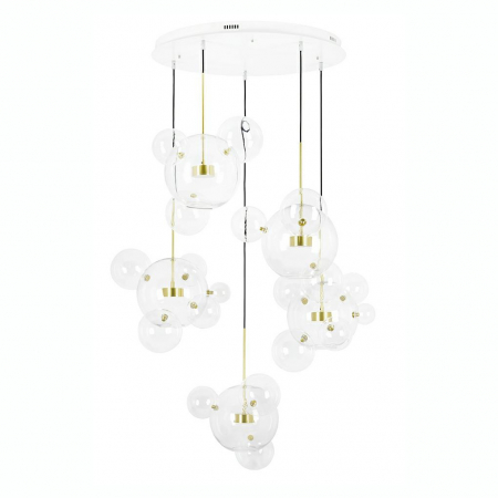 Lustre - Lustra design modern extravagant Bubble Disc, 3 brate, iluminare LED, XCP9148-3A - King