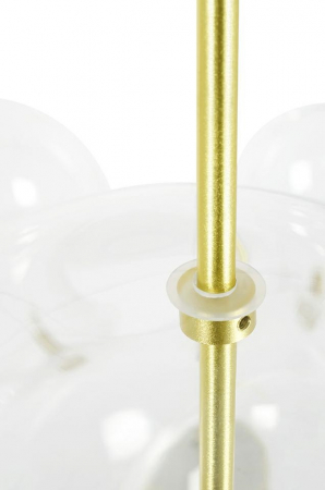 Lustra aurie liniara globuri sticla Bubble Line 160 cm, 5 brate, iluminare LED, XCP9148-5B - King [2]