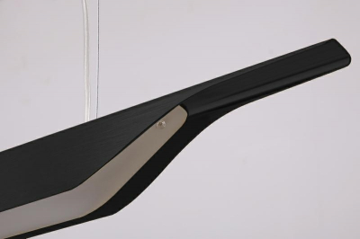 Lustra design modern extravagant Vigo 125 cm, iluminare LED, aluminiu negru/auriu, XCP3400-125.BLACK - King [1]