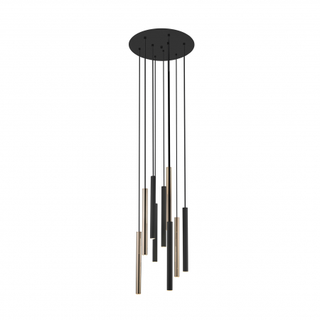 Lustre - Lustra design modern LOYA 42 cm forma rotunda metal negru / auriu, 003064-021932 - Zumaline
