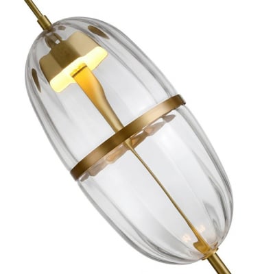 Lustra design modern Murillo, sticla/suport auriu, MD12001-1T-200 - King [1]