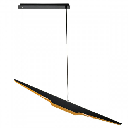 Lustre - Lustra design modern Penton negru mat/auriu, MD21446-2-1125 - King