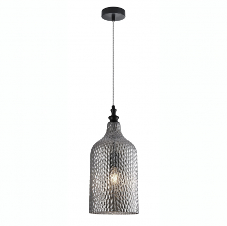 Lustre - Lustra design vintage forma clopot Kliment sticla galbena/fumurie, 9113711 - Novaluce