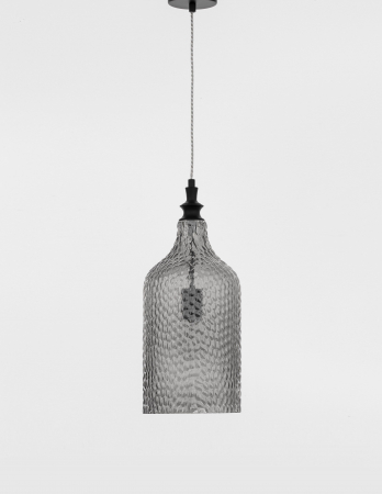 Lustra design vintage forma clopot Kliment sticla galbena/fumurie, 9113712 - Novaluce [10]