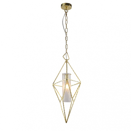 Lustra designer aurie metalica Pryderi, diverse dimensiuni, forma geometrica piramidala, MSE010100130 - King [11]