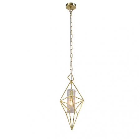 Lustra designer aurie metalica Pryderi, diverse dimensiuni, forma geometrica piramidala, MSE010100130 - King [10]