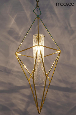 Lustra designer aurie metalica Pryderi, diverse dimensiuni, forma geometrica piramidala, MSE010100130 - King [2]