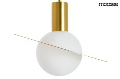 Lustra designer in forma de glob Saturn cu cerc metalic auriu, MSE010100148 - King [2]