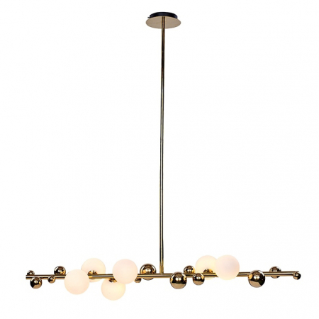 Promotii - Lustra designer orizontala aurie Zaya 110 cm, 6 becuri, MSE010100135 - King