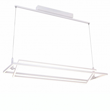 Lustra dimabila alba/neagra iluminare LED Dejan 100 cm, metal crom, design modern, AZ 2911 - Azzardo [0]