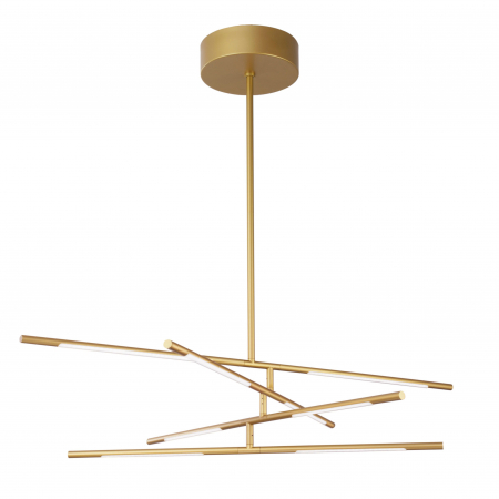 Lustre - Lustra dimabila aurie/neagra cu bete rotative Rocco 84 cm, iluminare LED, stil minimalist, 9180781 - Novaluce