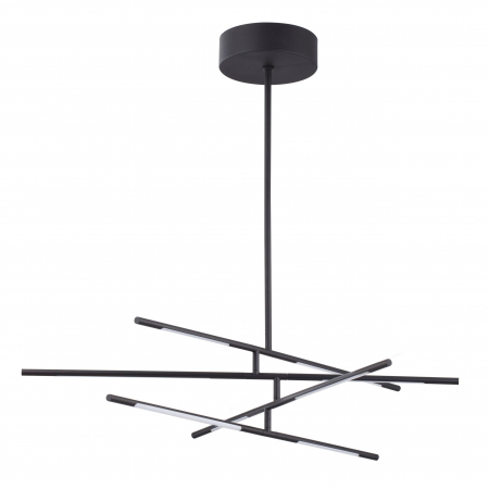 Lustre - Lustra dimabila aurie/neagra cu bete rotative Rocco 84 cm, iluminare LED, stil minimalist, 9180780 - Novaluce