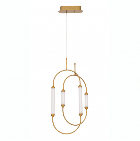 Lustre - Lustra dimabila aurie retro Palesa Oval 30x70 cm, metal si sticla, iluminare LED, 9862872 - Novaluce