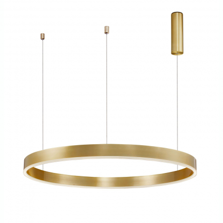 Lustre - Lustra dimabila inel LED Cheri 100 cm alba/neagra/aurie, design minimalist, 9190655 - Novaluce
