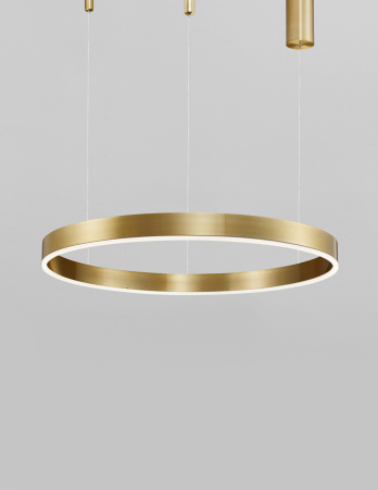 Lustra dimabila inel LED Cheri 60 cm alba/neagra/aurie, design minimalist, 9190640 - Novaluce [2]