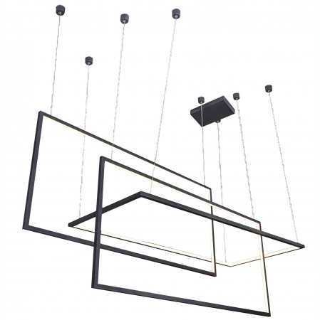Lustre - Lustra dimabila LED alba/neagra Tarben 130 cm, dreptunghiuri, design modern, AZ 2914 - Azzardo