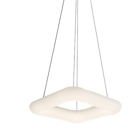 Lustra dimabila LED patrata alba Glasco Square, divserse dimensiuni, acril/metal crom, AZ 2667 - Azzardo [1]