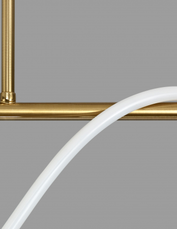 Lustra dimabila moderna Flex 90 cm cu tub LED flexibil, suport metal auriu, 9548103 - Novaluce [1]