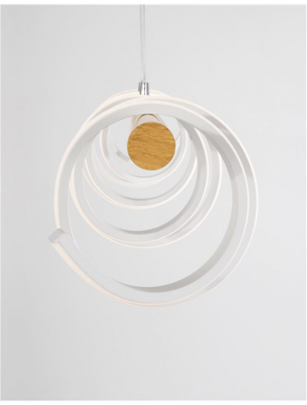 Lustra dimabila premium liniara Eka 100 cm, din lemn si LED spirala acril, 9071010 - Novaluce [3]
