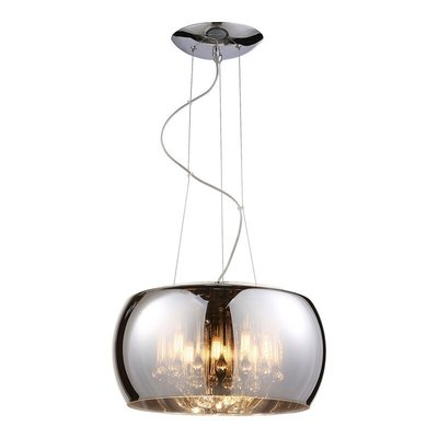 Lustre - Lustra dimabila tip pendul lux crom Paloma Ø 40 cm, din sticla, inaltime reglabila, 508718D - Schuller
