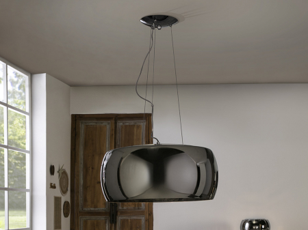 Lustra dimabila tip pendul lux crom Paloma Ø 50 cm, din sticla, inaltime reglabila, 508111D - Schuller [3]