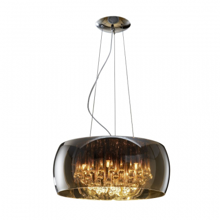 Lustre - Lustra dimabila tip pendul lux crom Paloma Ø 50 cm, din sticla, inaltime reglabila, 508111D - Schuller